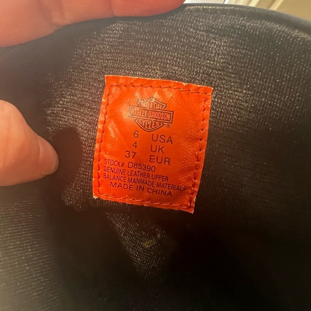 HARLEY DAVIDSON Leather Riding Solstice Boots Black Sz 6 - Picture 6 of 8